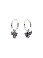 Karma Karma Hoops Bee Silver Oorstekers - Zilver