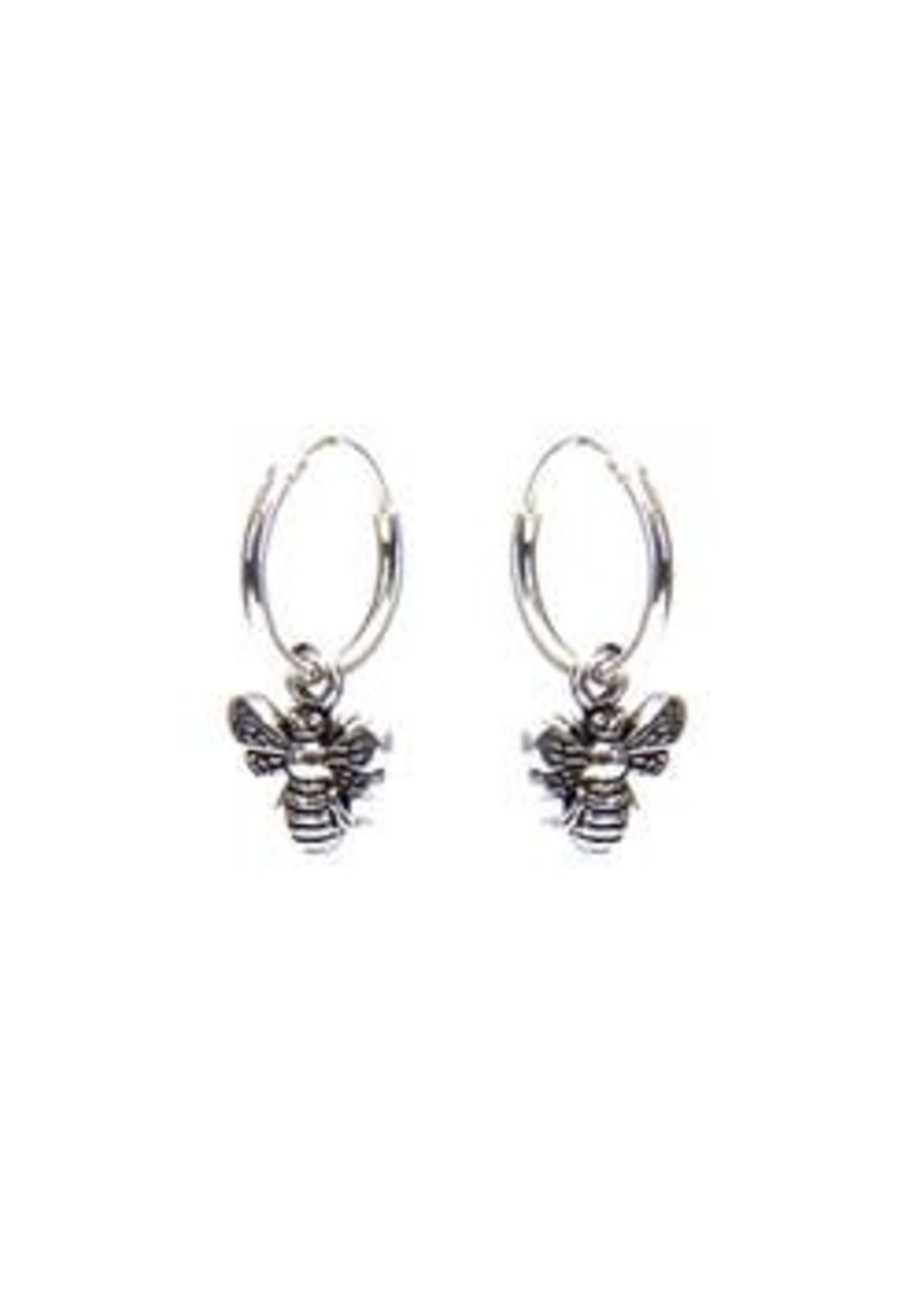 Karma Karma Hoops Bee Silver Oorstekers - Zilver