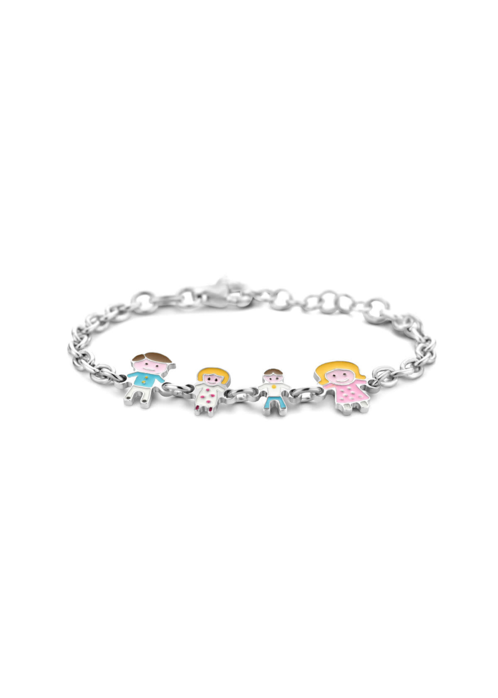 Cataleya jewels Zilveren armband vader, moeder, zoon en dochter