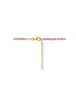 Cataleya jewels collier bolletjes gediamanteerd en violet glas 3,0 mm 41 + 4 cm 1 micron.