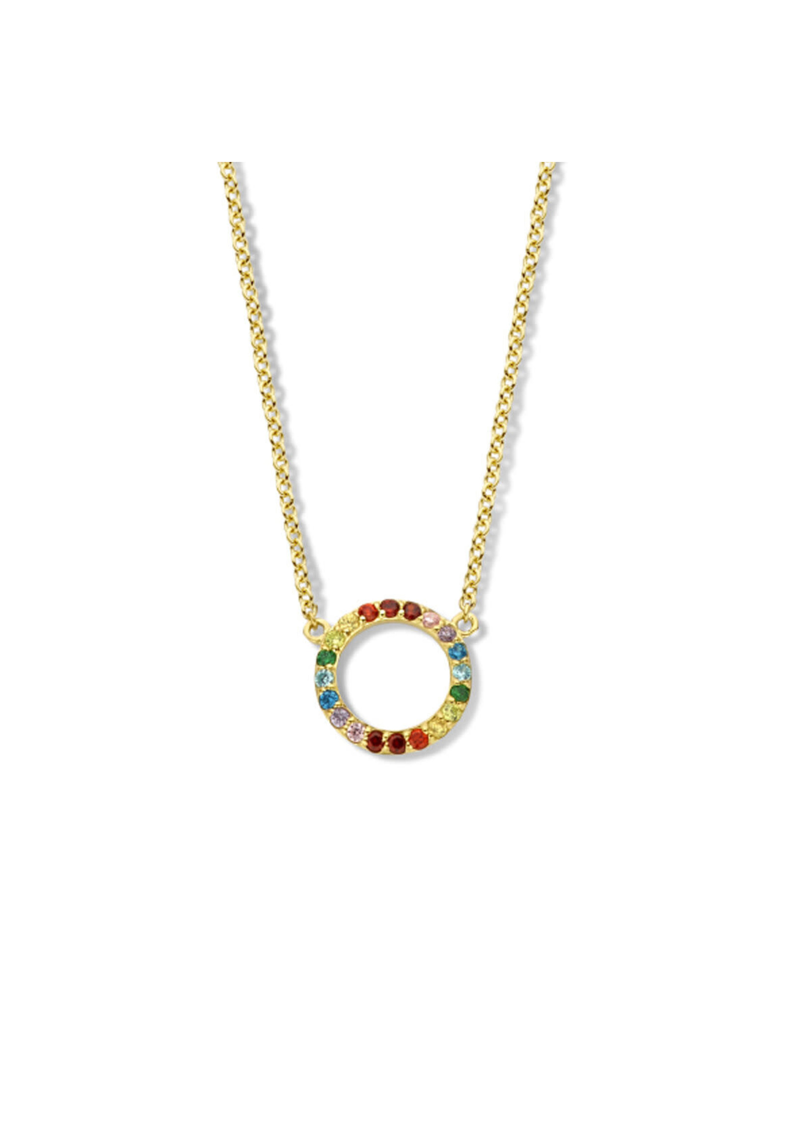 Cataleya jewels collier rondje regenboog zirkonia 45 + 5 cm