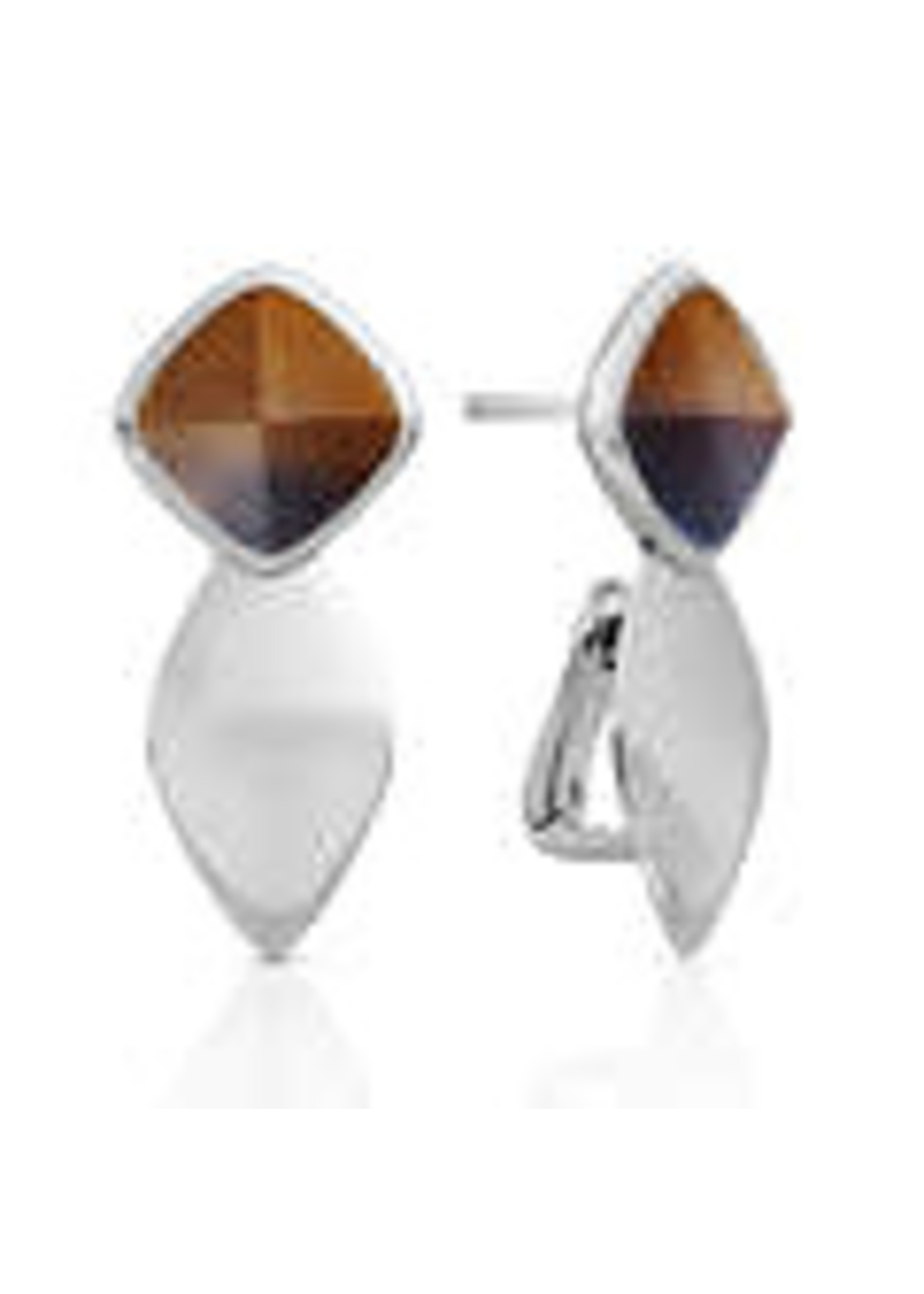 Cataleya jewels Sparkling Jewels Edge Tiger Eye oorstekers