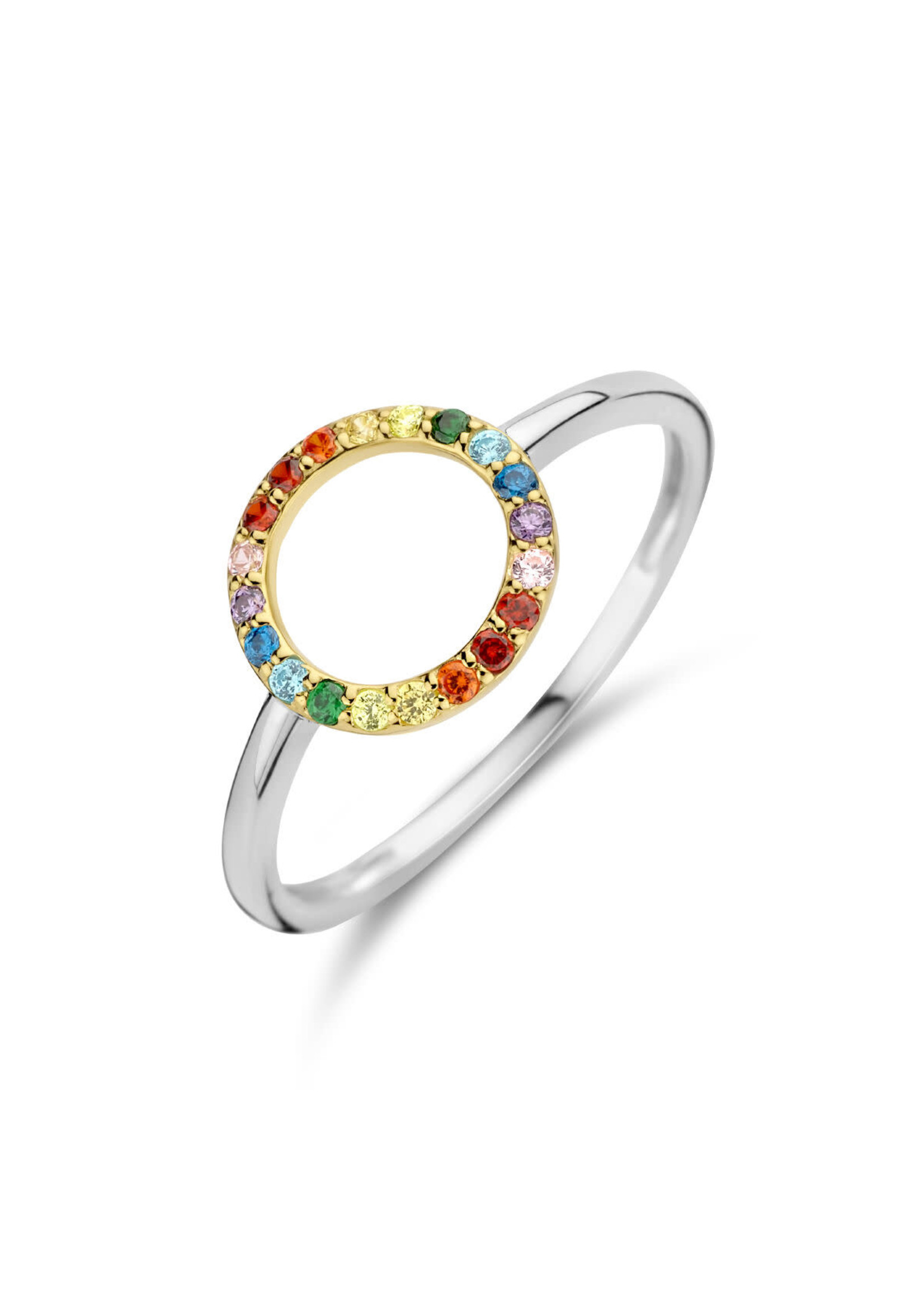 Cataleya jewels ring rondje regenboog zirkonia