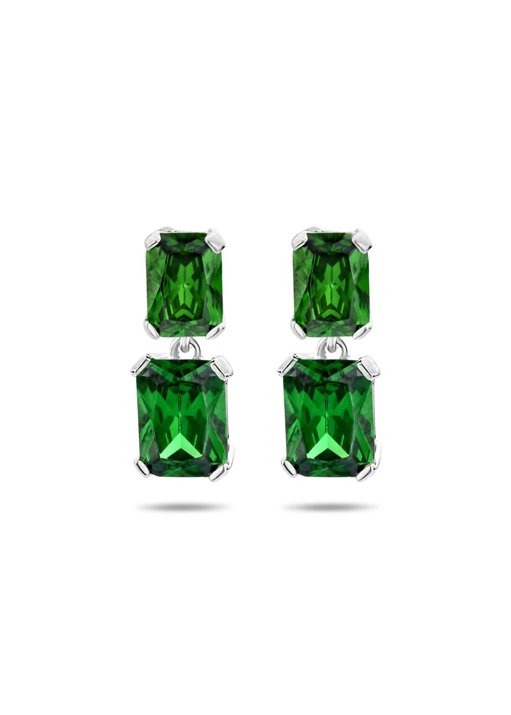 Cataleya jewels oorhangers groen zirkonia