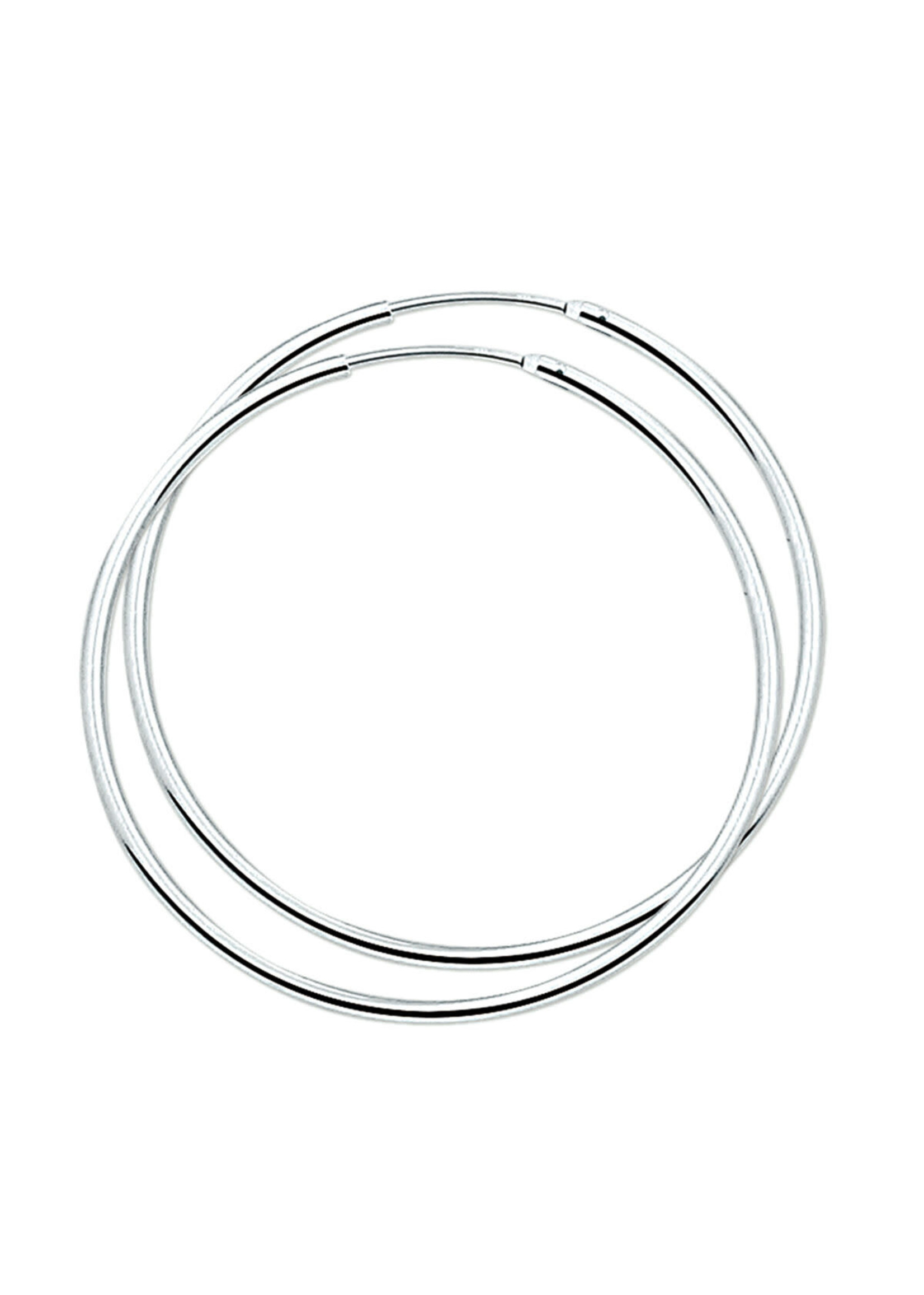 Cataleya jewels Zilveren oorringen 1,7 mm ronde buis 45mm