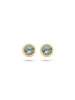 Cataleya jewels Gouden oorknoppen blauw topaas 0.58ct (2x 0.29ct)