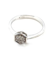 Vintage & Occasion Occasion witgouden Diamond Point ring met diamant 0.10ct