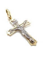 Cataleya jewels Occasion bicolor 14k gouden opengewerkte hanger kruis Cataleya jewels Occasion bicolor 14k gouden opengewerkte hanger kruis