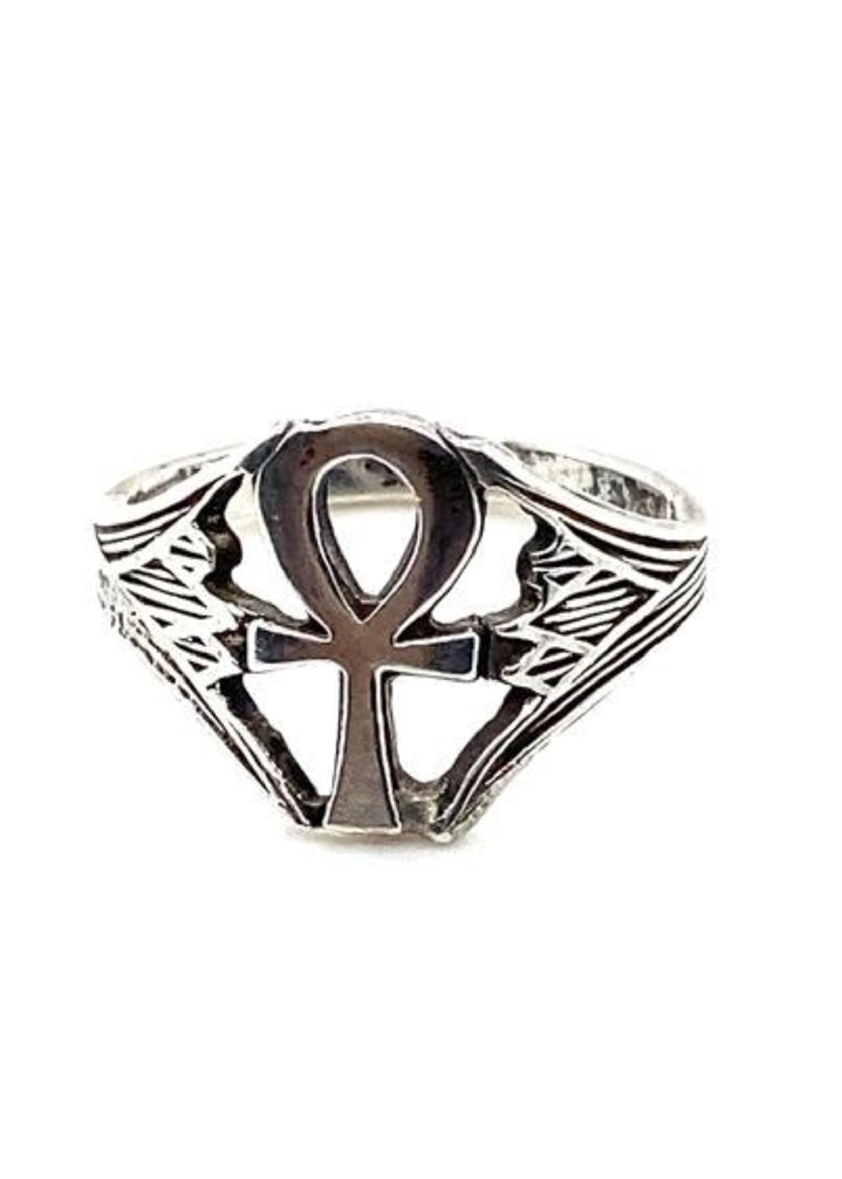 Vintage & Occasion Occasion zilveren ring met Ankh kruis