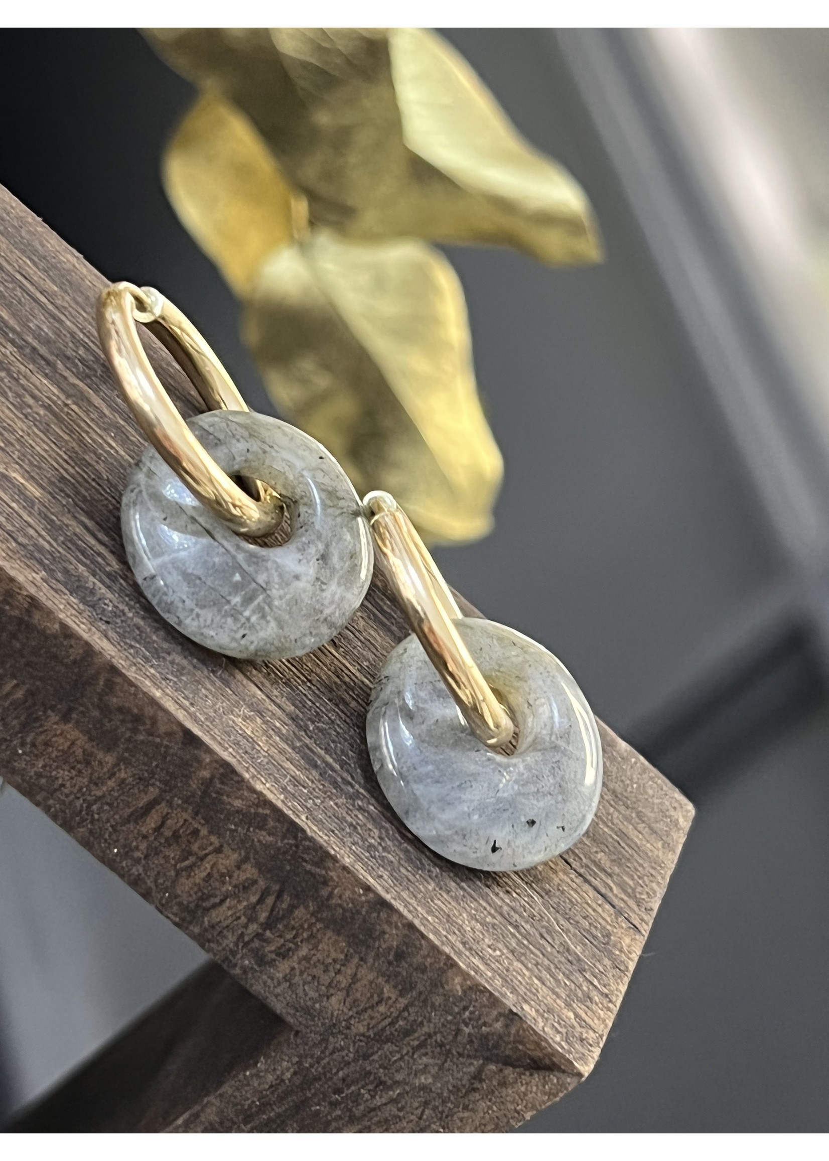 Vintage & Occasion Labradoriet hangers voor oorringen