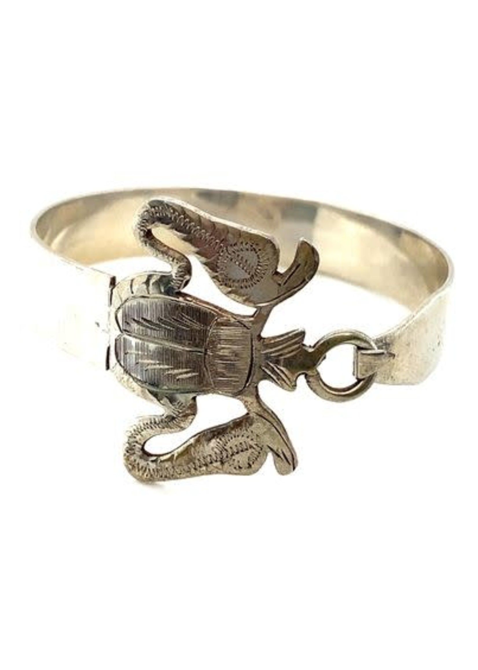 Vintage & Occasion Occasion zilveren handgemaakte Egyptische bangle armband