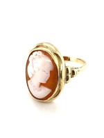 Vintage & Occasion Occasion gouden ring met een camee