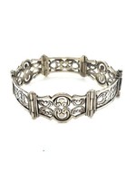 Vintage & Occasion Occasion zilveren bewerkte schakelarmband