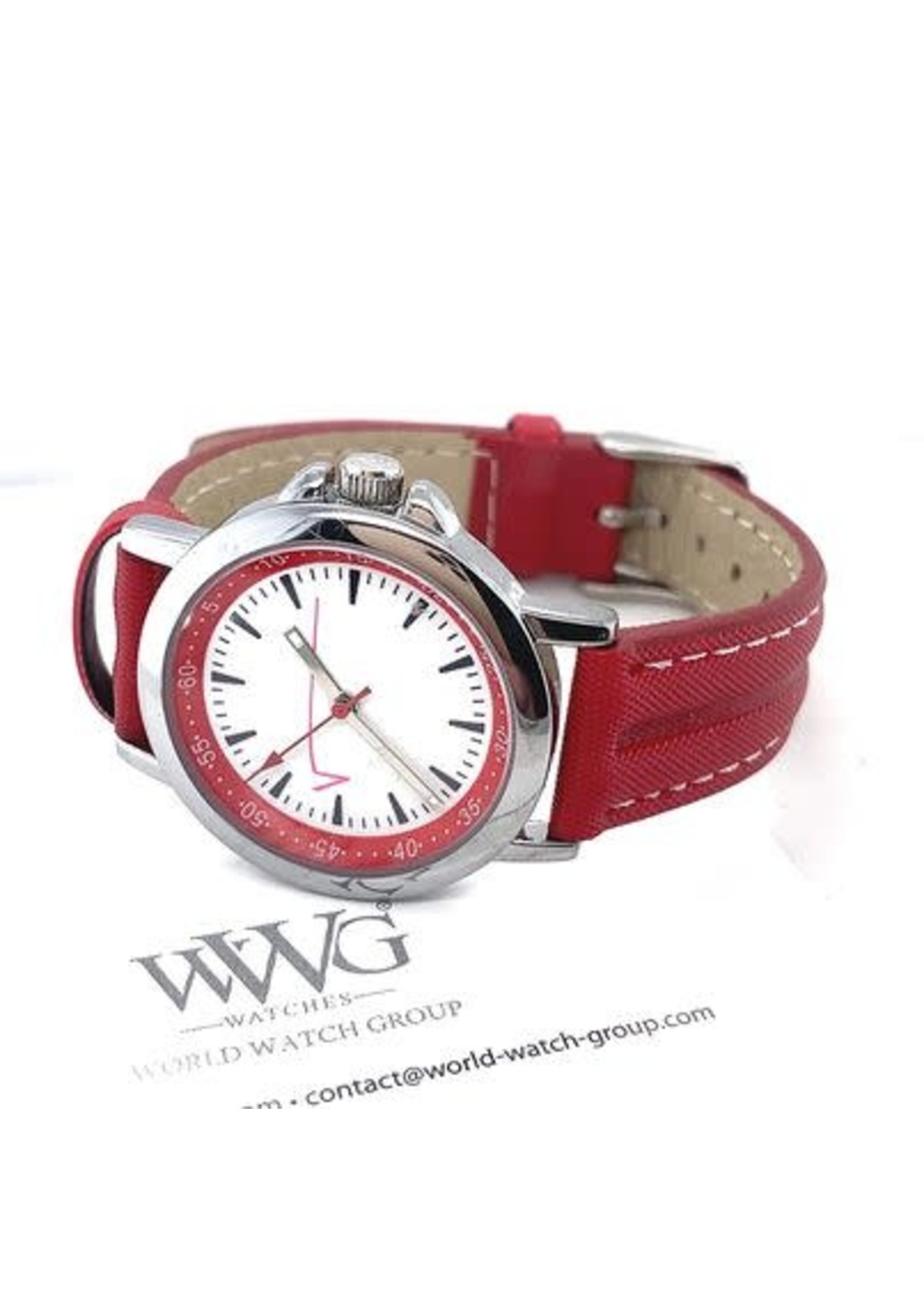 Vintage & Occasion Occasion WWC Circo Colore rood unisex polshorloge nieuwstaat