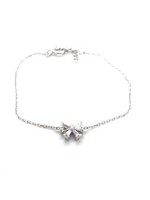 Cataleya jewels Zilveren meisjes armband met strikje 15 - 17cm