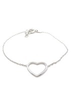 Cataleya jewels Zilveren armband open hart 16 - 18cm