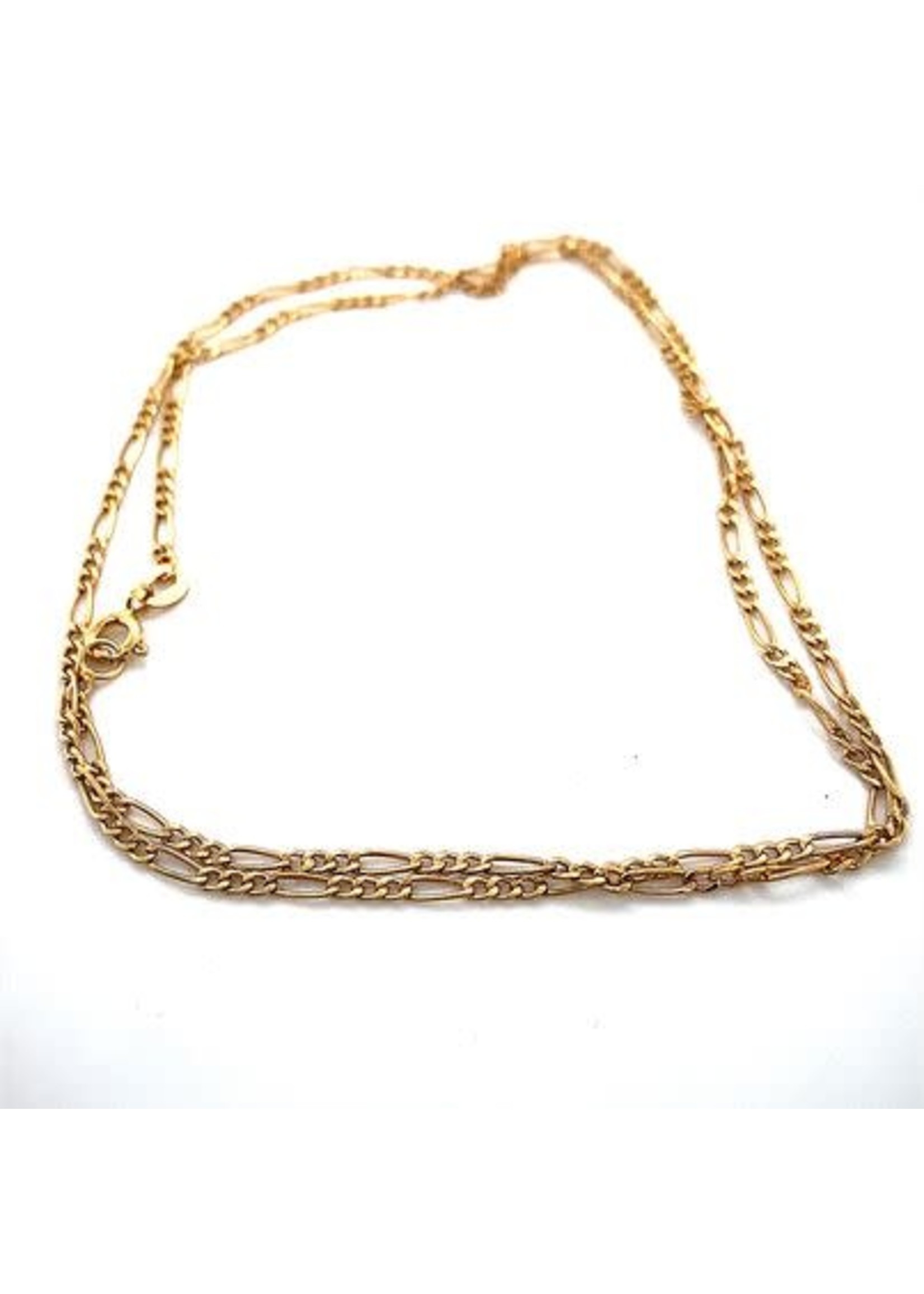 Vintage & Occasion Occasion geelgouden figaro collier 50cm