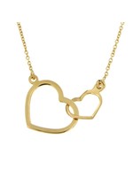 Cataleya jewels Gouden Symbol Chain '16' Dubbel Hart 42-45 cm