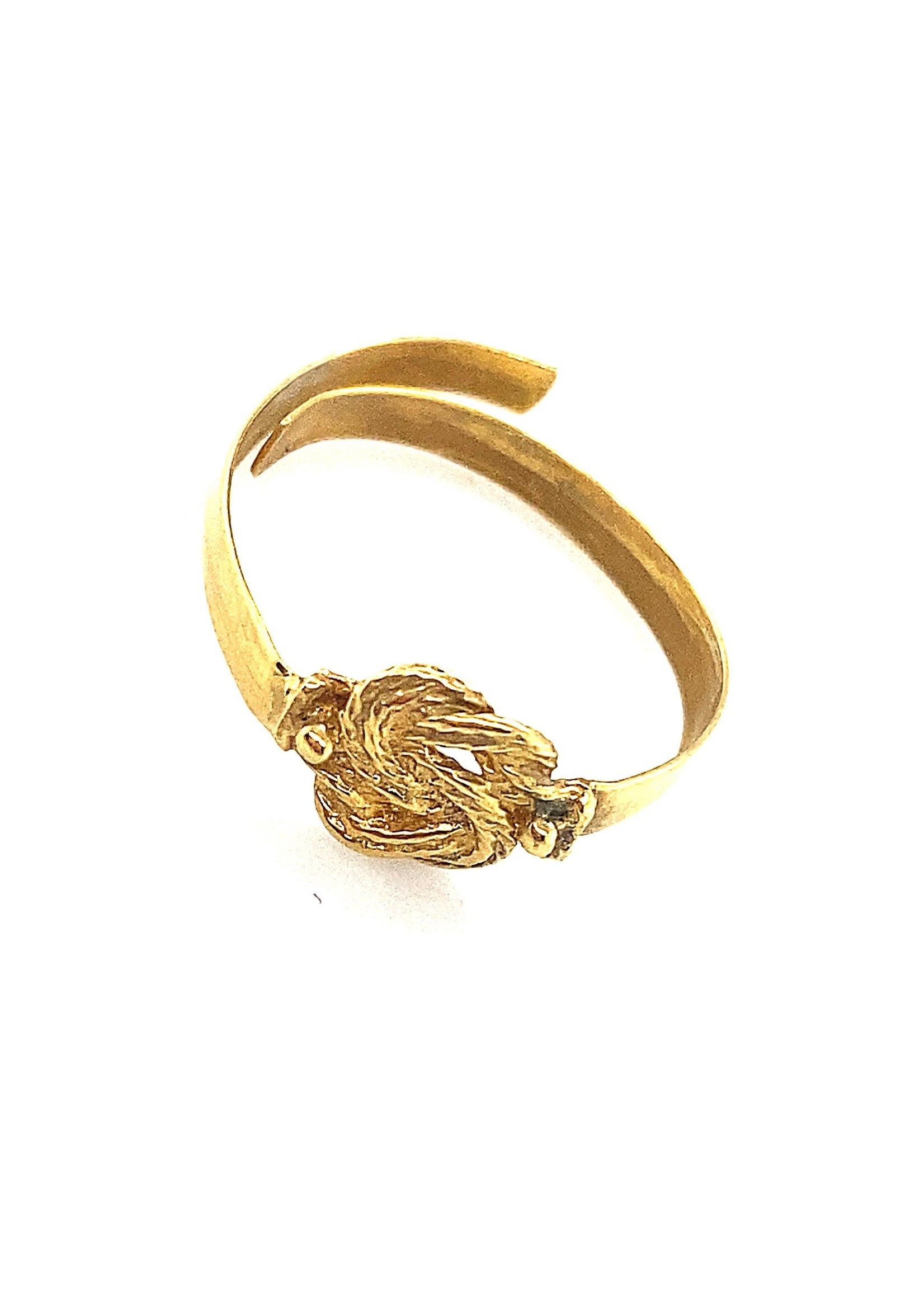 Vintage & Occasion Geelgouden babyring mattenklopper 18k