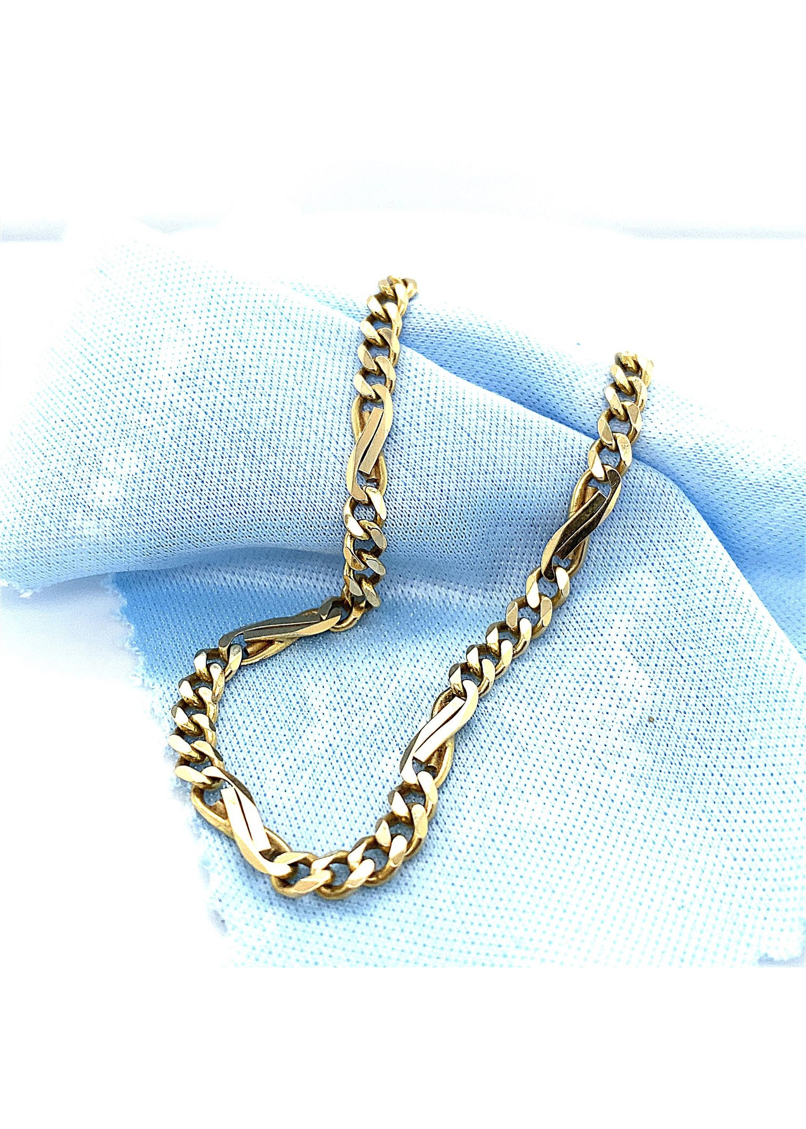 Vintage & Occasion Occasion geelgouden fantasie collier 14k - lengte 46