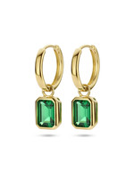 Cataleya jewels klapoorringen hanger groen zirkonia