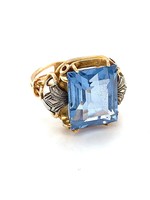 Vintage & Occasion Geelgouden ring met topaas