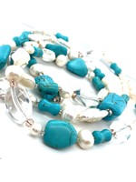 Vintage & Occasion collier met parels en turquoise