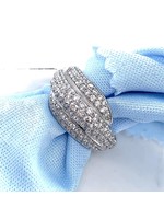 Vintage & Occasion zilveren ring met zirkonia