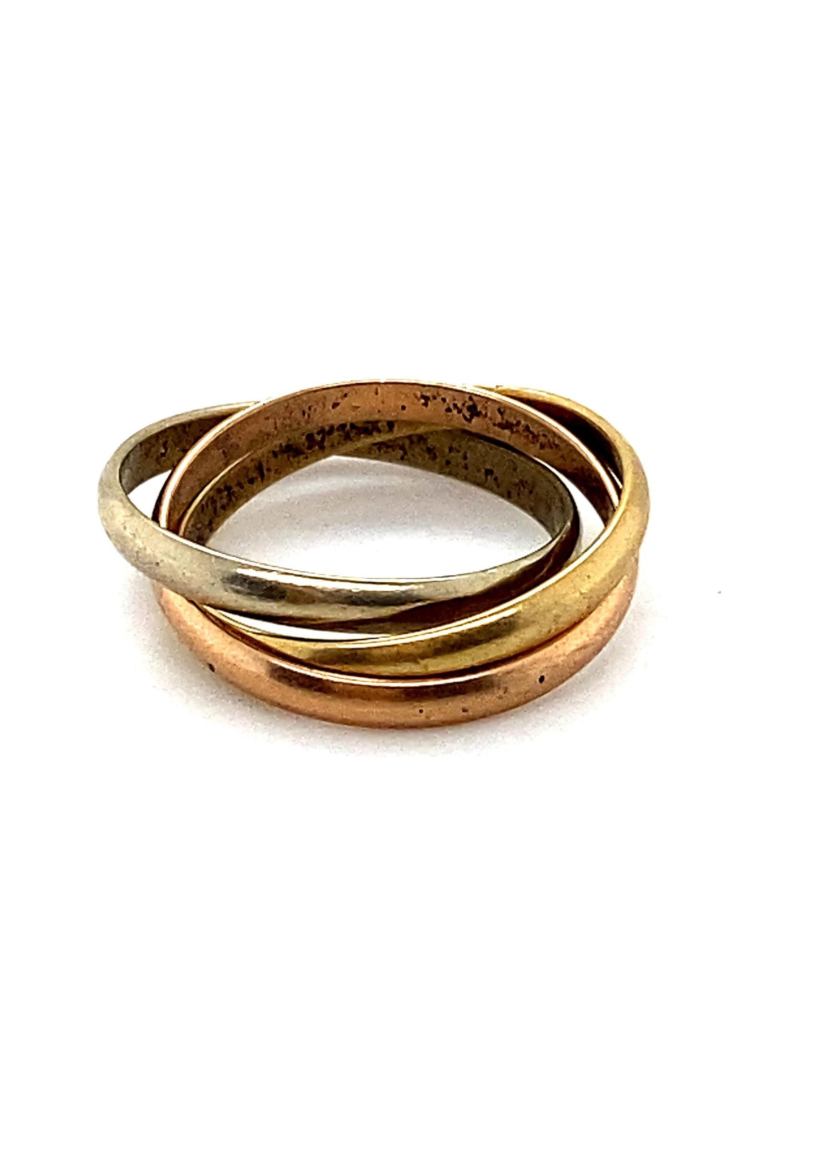 Vintage & Occasion Geelgouden occasion trinity ring