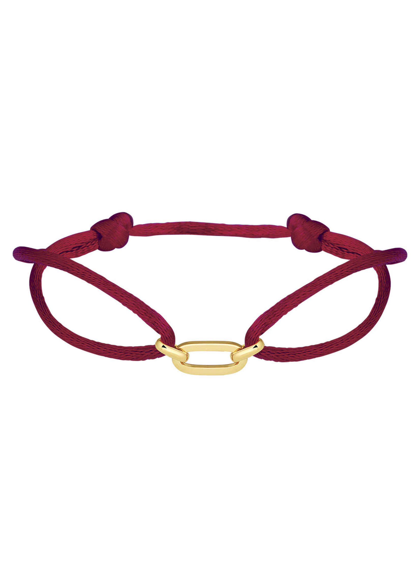 Cataleya jewels Cataleya jewels armband satijn brede schakel Bordeaux