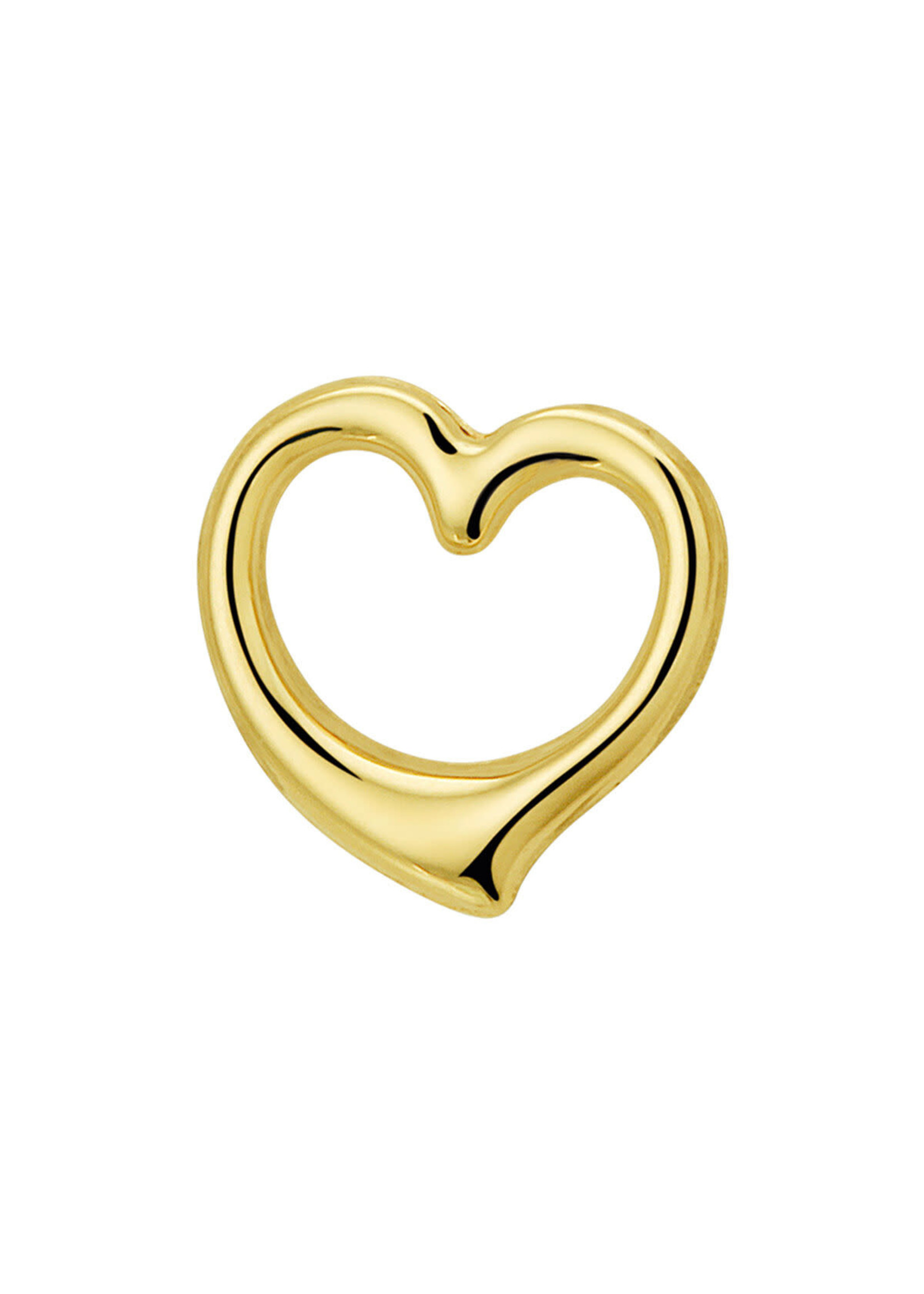 Cataleya jewels hanger open  hart geelgoud 14 karaat