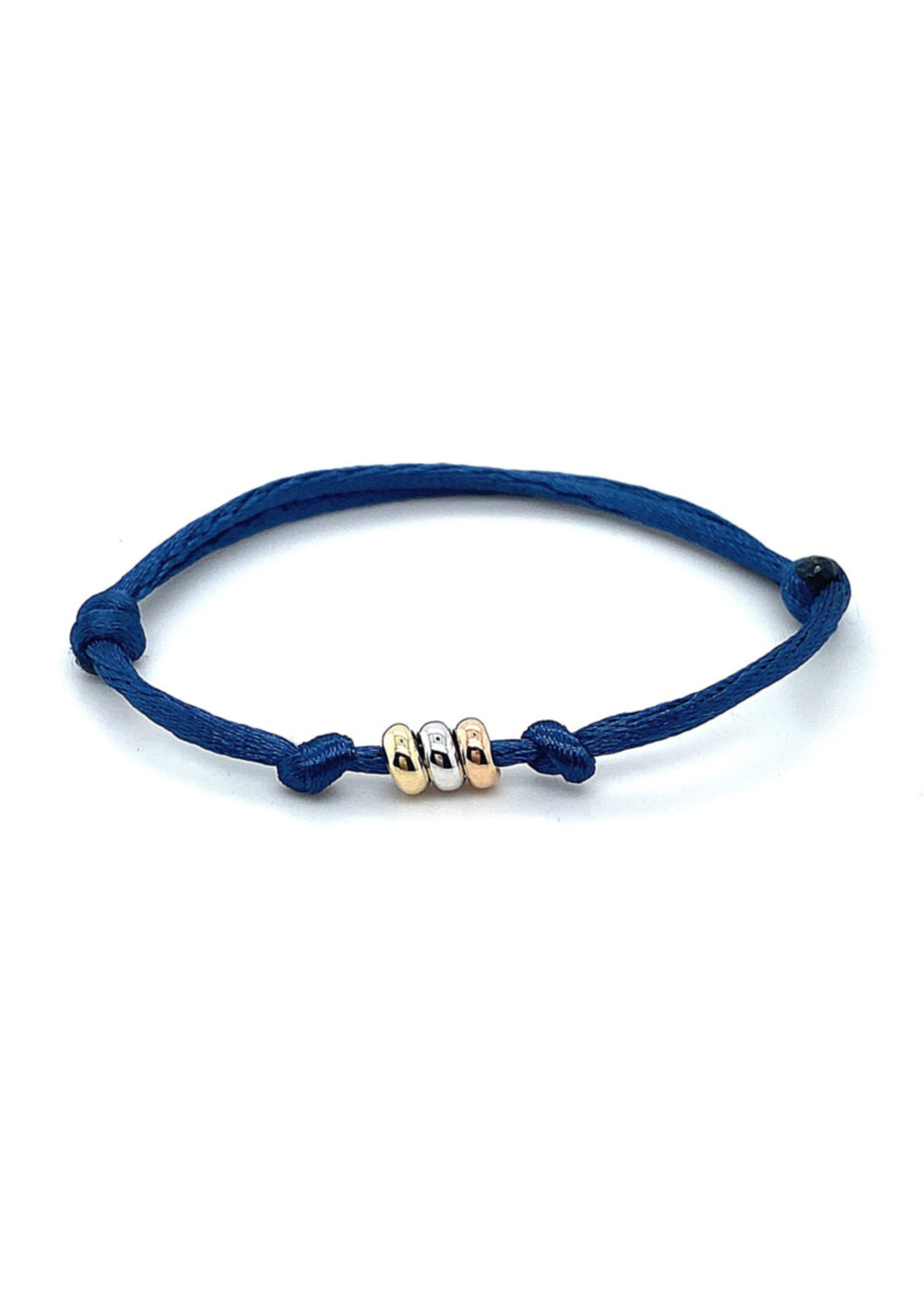 Cataleya jewels Armband Satijn tricolor blauw