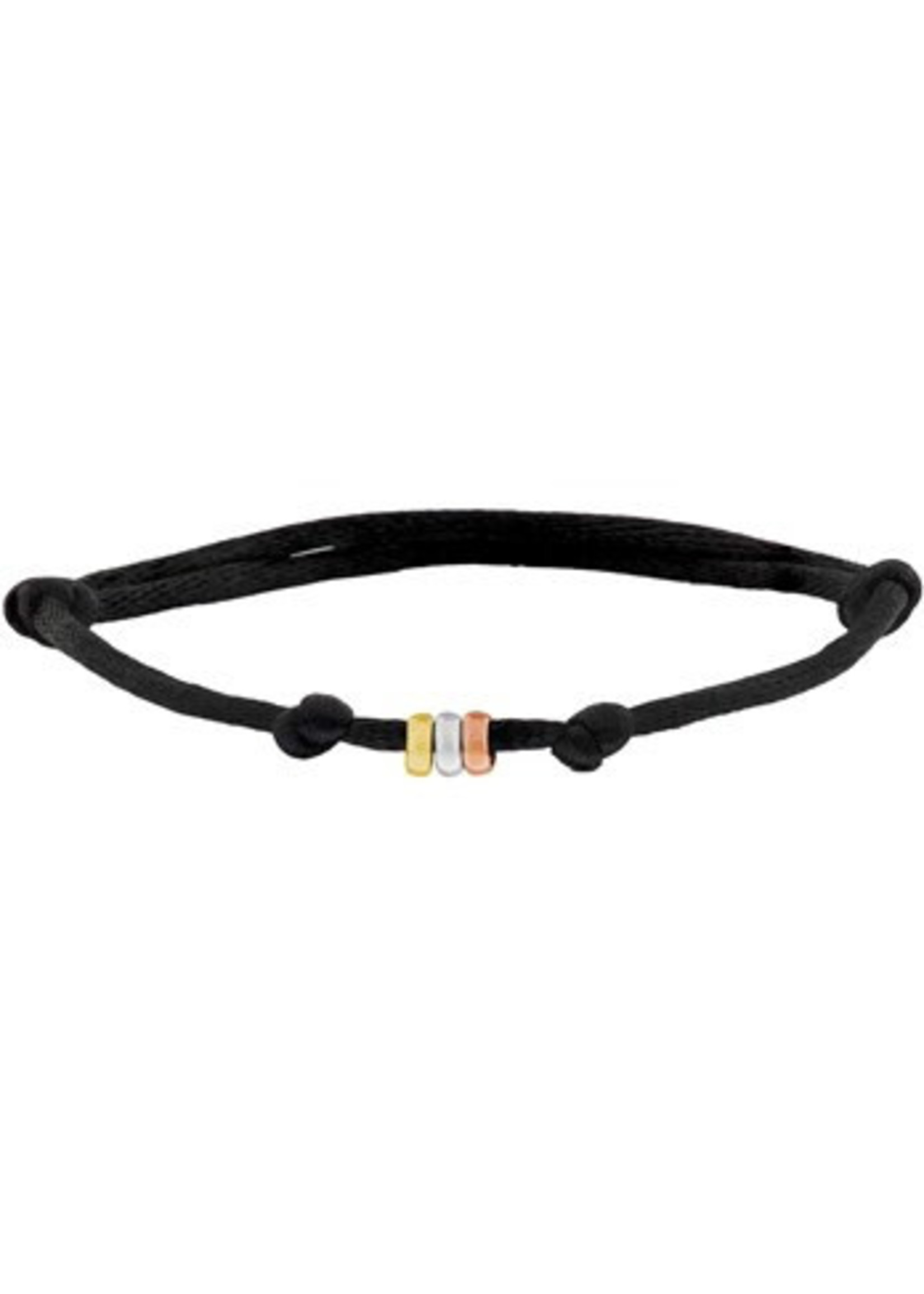 Cataleya jewels Armband Satijn tricolor zwart