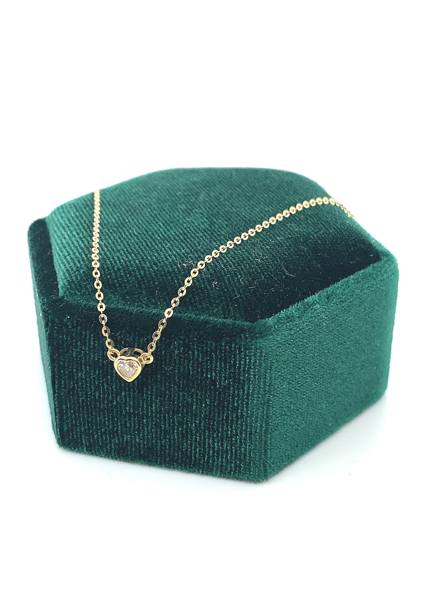 Vintage & Occasion 14krt gouden ketting met hart