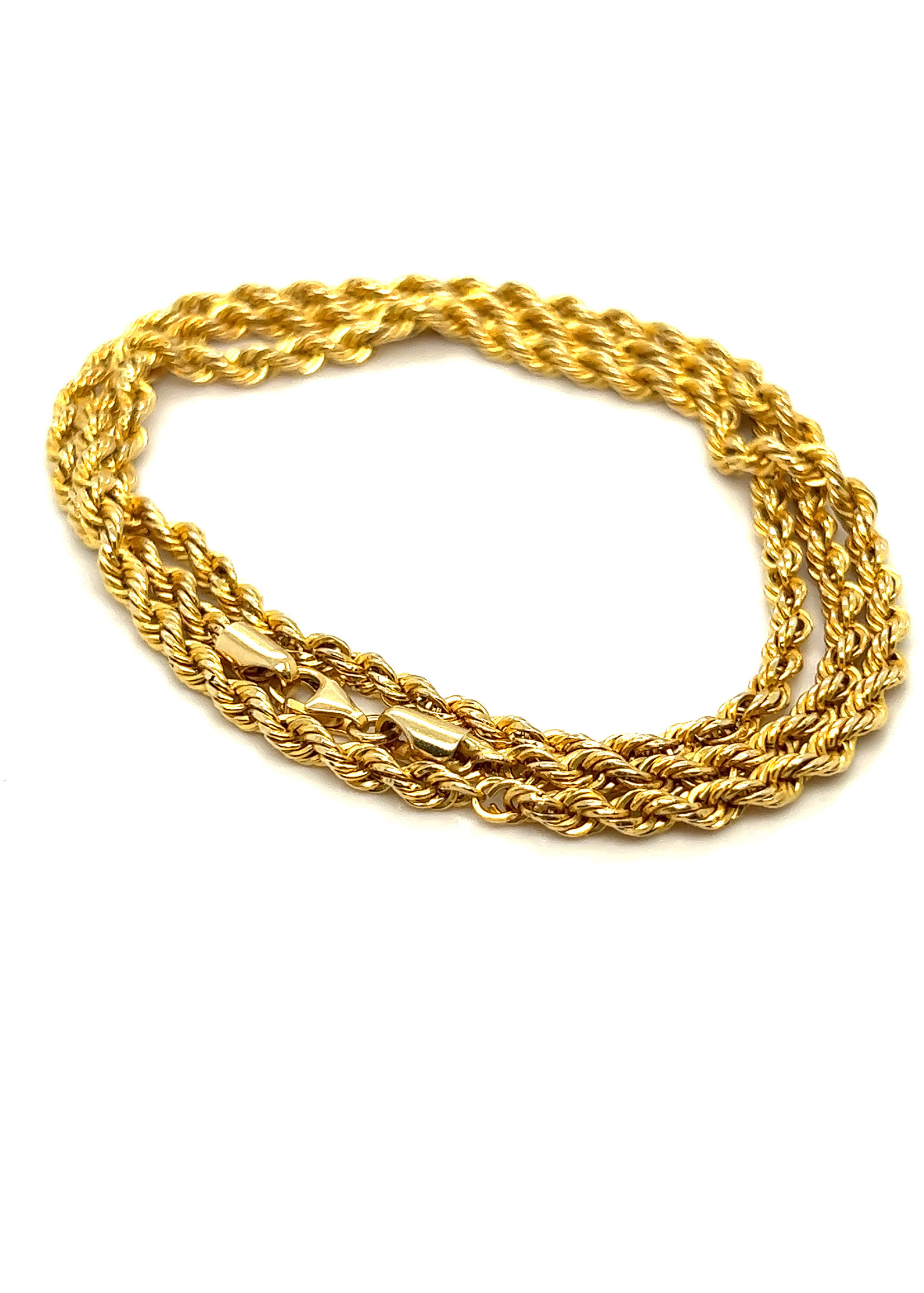 Vintage & Occasion Geelgouden koord rope ketting