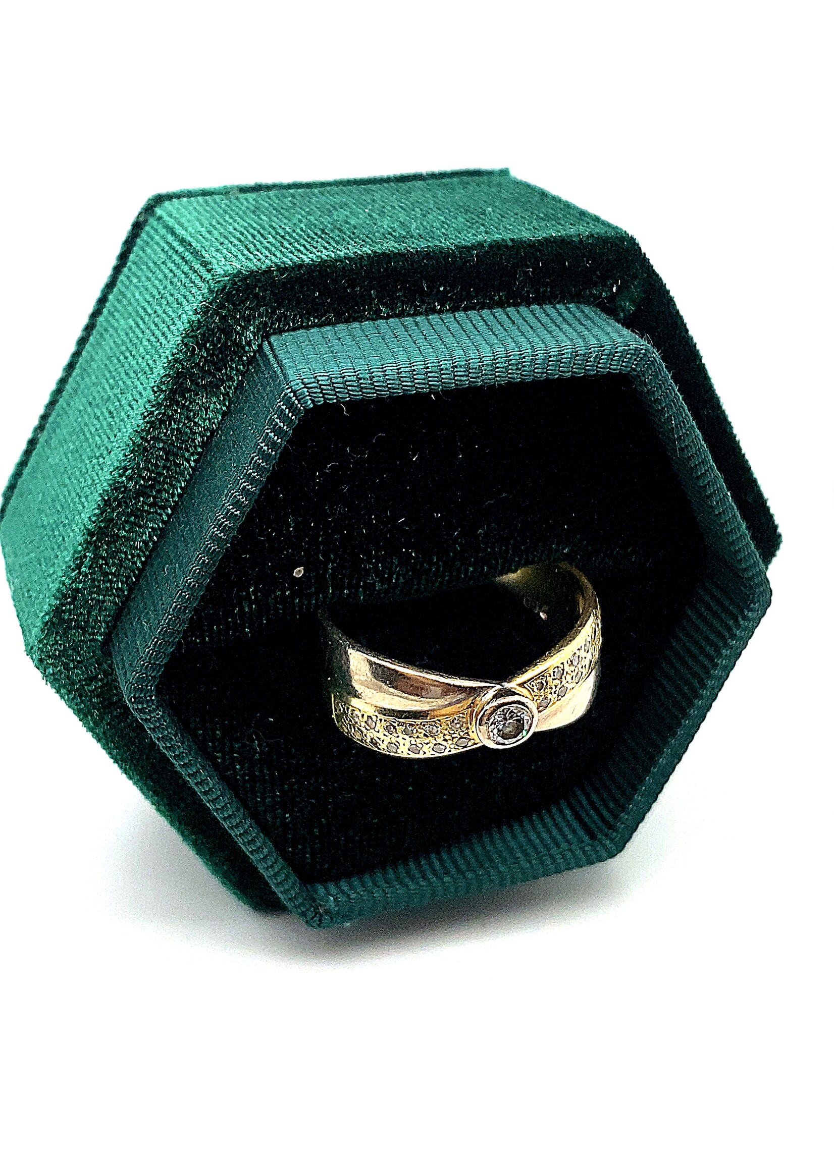 Vintage & Occasion two color ring met 0.20 ct diamant