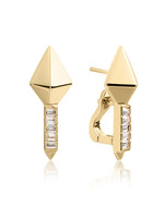 Sparkling Jewels Sparkling Jewels oorstekers Pyramid White CZ Goudkleurig