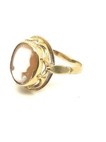 Vintage & Occasion Occasion gouden ring met schelp camee