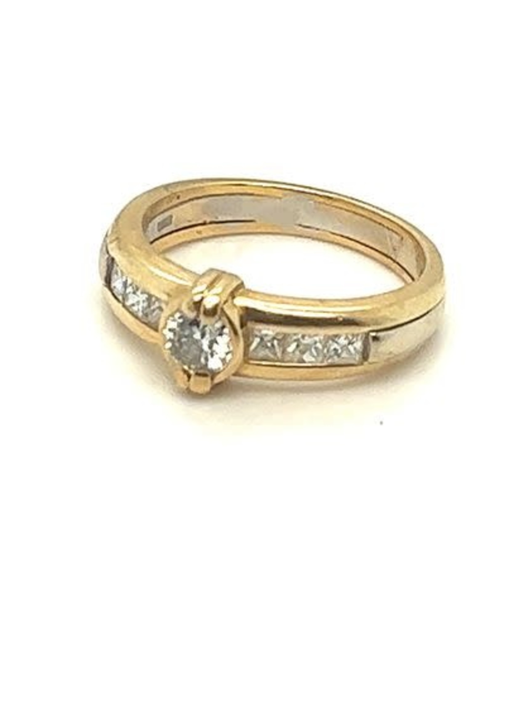 Vintage & Occasion Occasion bicolor gouden Le Chic ring met 0.44ct diamant