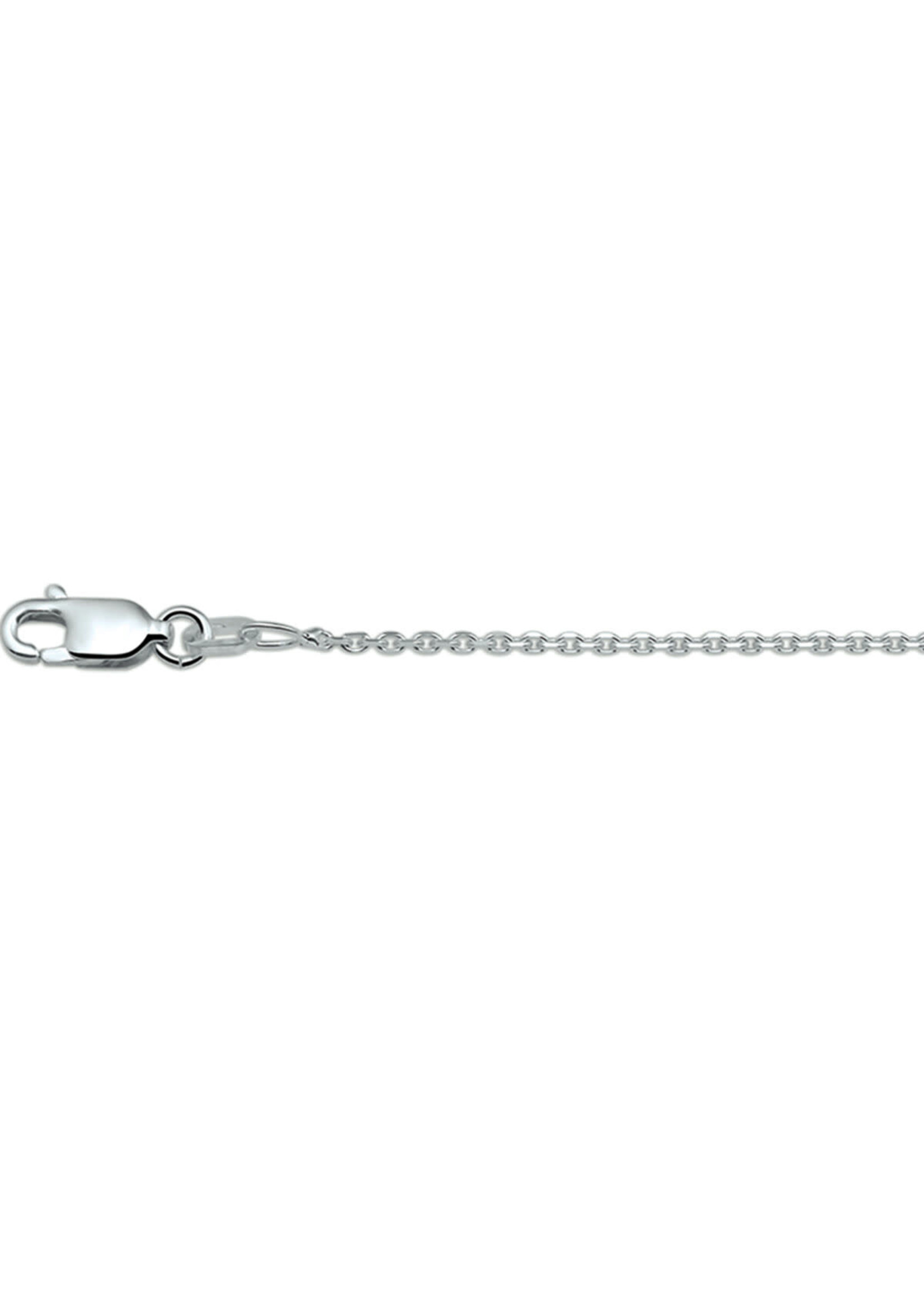 Cataleya jewels Zilveren collier anker geslepen 1,3 mm 45 cm