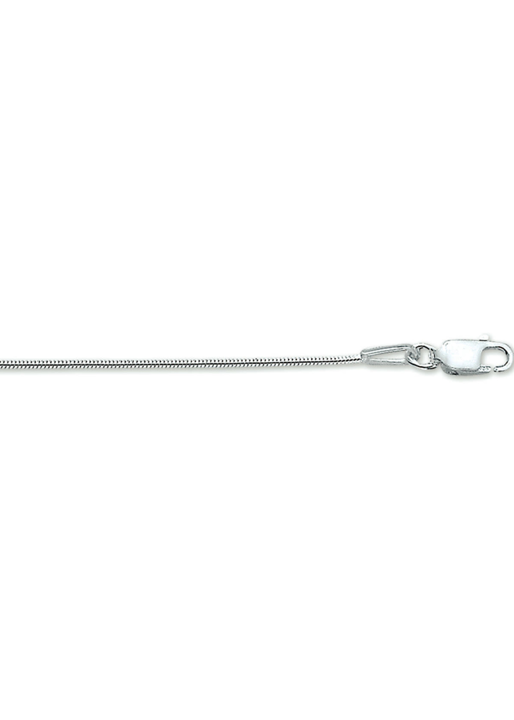 Cataleya jewels Zilveren collier slang rond 0,9 mm 45cm