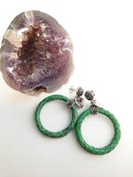 Cataleya jewels Statement oorbellen green round