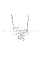 travellersluxury Travellers Luxury - Zilveren naamketting Annie met woonwagen