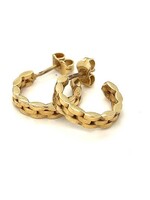 Vintage & Occasion Geelgouden oorringen schakelmodel