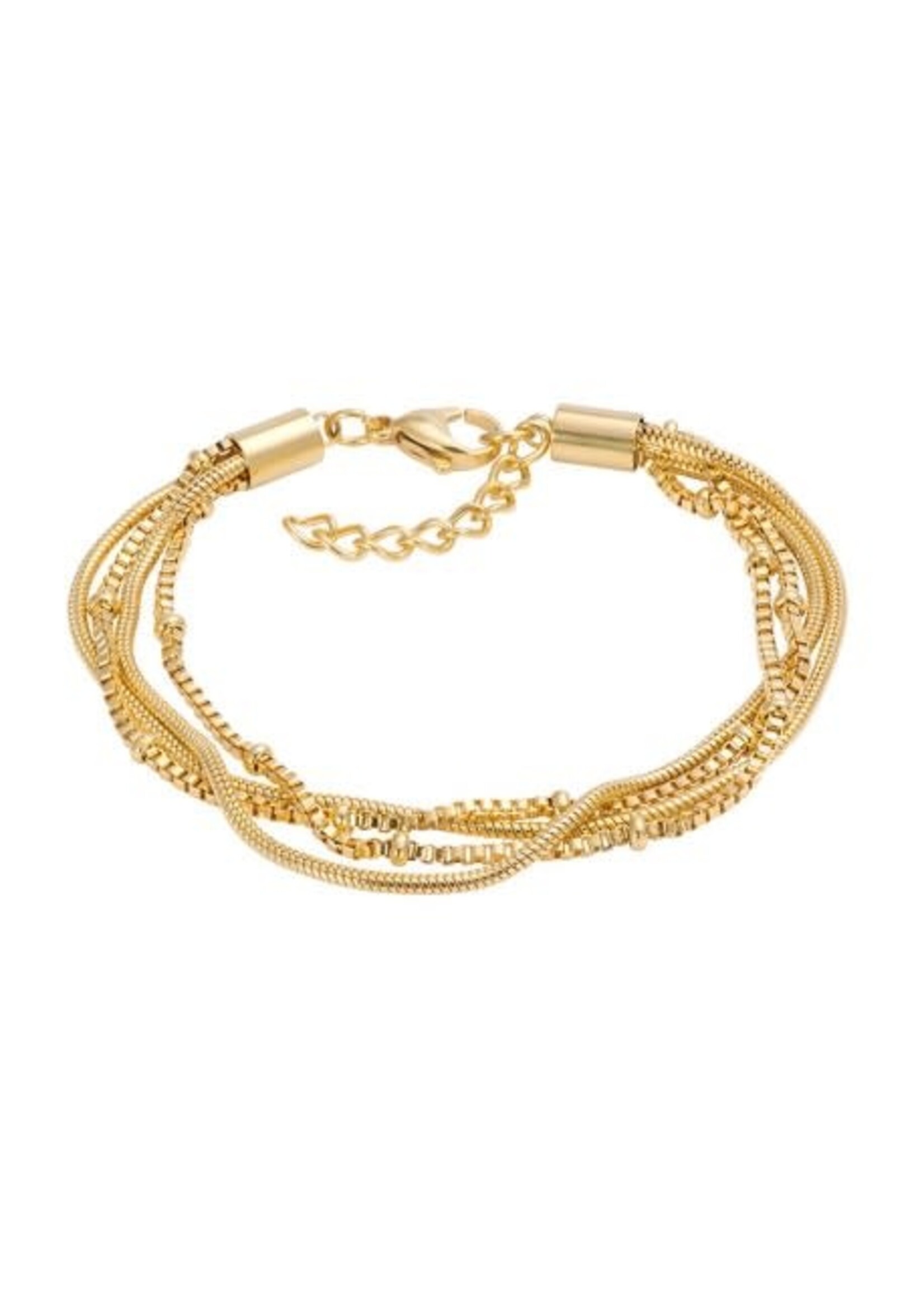 Ixxxi Ixxxi bracelet 4 rijen slang Venetiaans gold