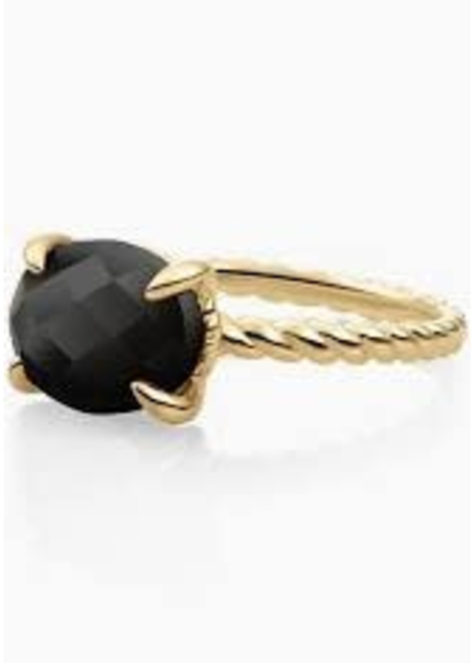 Sparkling Jewels Twist Ring Onyx | 9 karaat Normale prijs