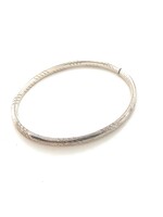 Vintage & Occasion Occasion zilveren dop bangle kleine maat met streep gravures