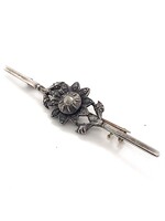 Vintage & Occasion Occasion zilveren broche met roosdiamant