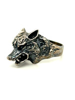 Vintage & Occasion zilveren ring wolf