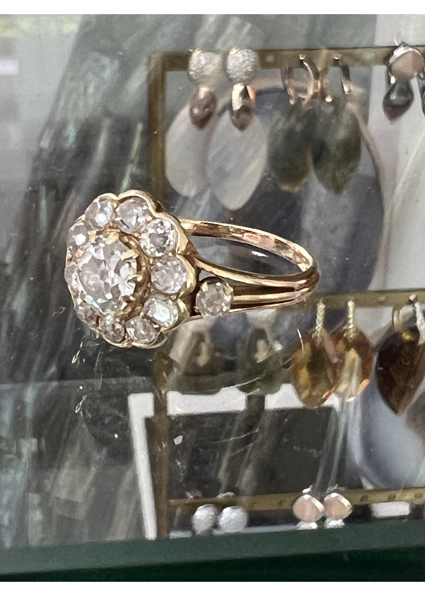 Vintage & Occasion Geelgouden diamanten ring